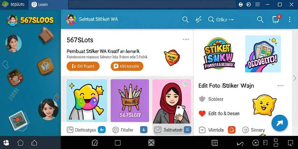 Antarmuka intuitif 567SLOTS untuk pembuatan stiker WA.