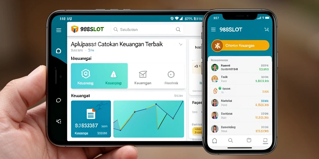 Antarmuka pengguna aplikasi 988SLOT untuk catatan keuangan.