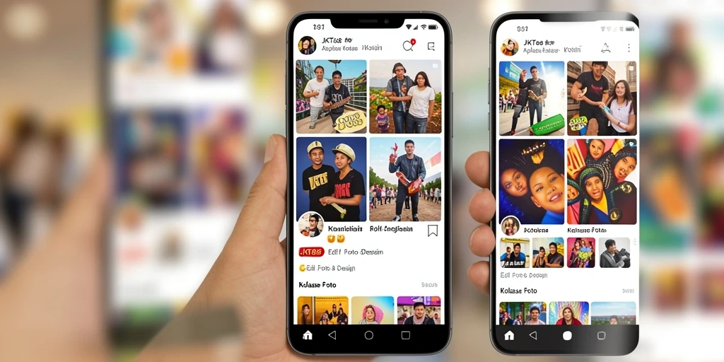 Tampilan antarmuka user-friendly dari aplikasi Kolase Foto JKT88.
