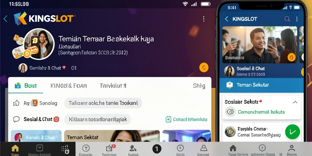 Tampilan antarmuka KINGSLOT yang sederhana dan menarik untuk Teman Sekitar.