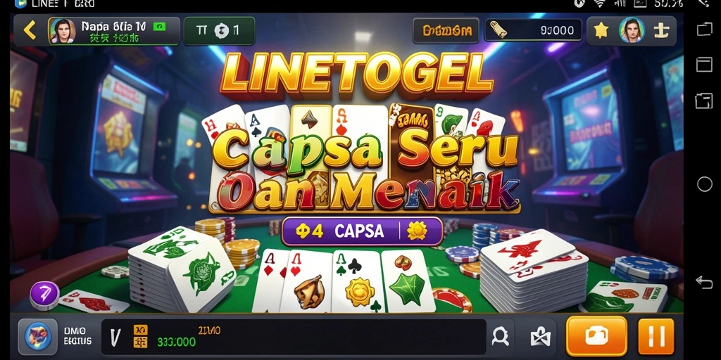 Tampilan antarmuka LINETOGEL saat bermain Capsa yang menarik.