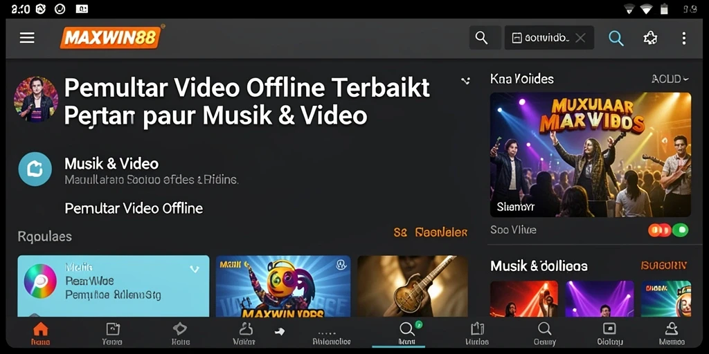Tampilan antarmuka MAXWIN88 yang modern dan intuitif untuk pemutar video offline.