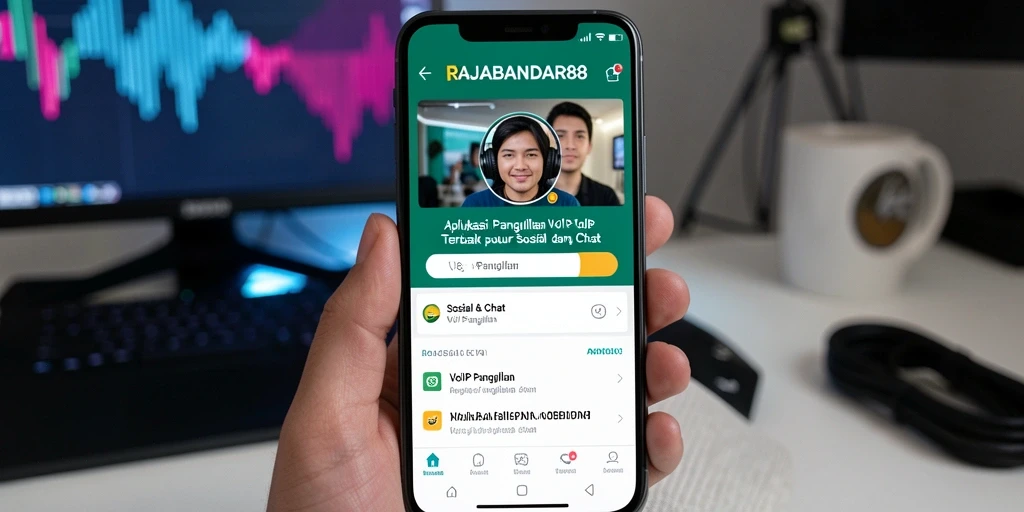 Antarmuka RAJABANDAR88 saat melakukan panggilan VoIP.