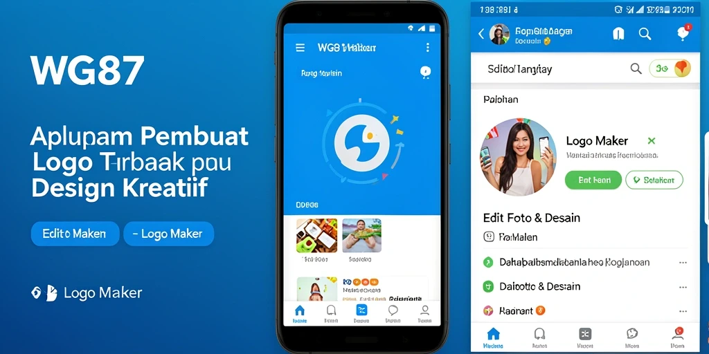 Tampilan antarmuka aplikasi Logo Maker yang ramah pengguna.
